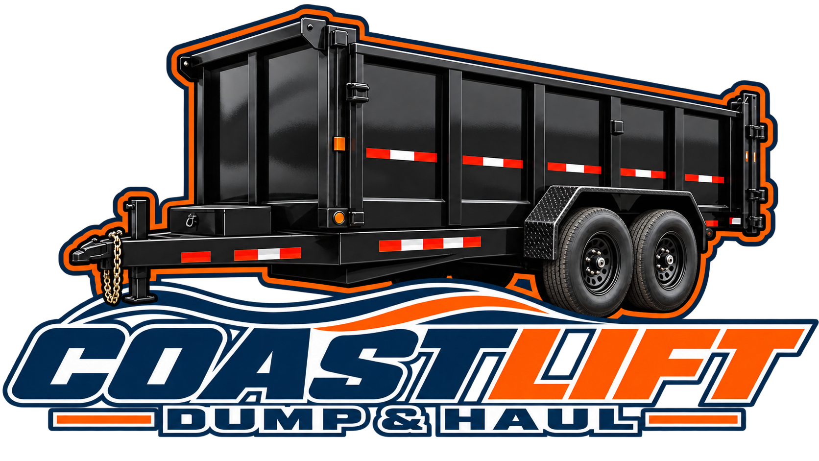 CoastLift 7 by 16 tandem axle dump trailer logo